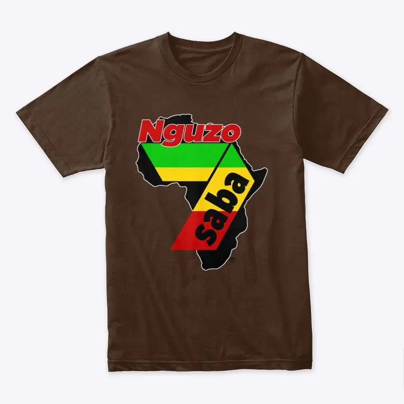 Nguzo Saba - dark color t-shirt